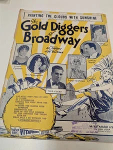 The Gold Diggers of Broadway Sheet Music Al Dubin Joe Burke 1929 Vintage - Picture 1 of 3