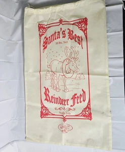 Santas Best Reindeer Feed Sack Bass Pro Shop Christmas Cottage Core  - Picture 1 of 8