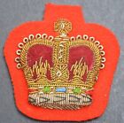 British Army Rank Patch  Woii  Csm  Company Sergeant Major  Bullion And Red