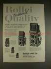 1957 Rollei Rolleiflex & Rolleicord Camera Ad - Quality