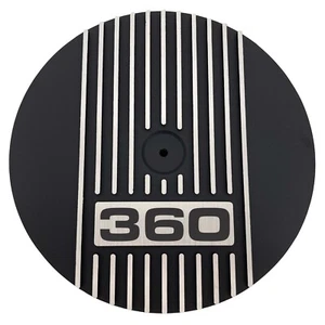 13" Round Mopar 360 Black Air Cleaner Lid Kit, Fits 318, 340, 360 Dodge Engines - Foto 1 di 6