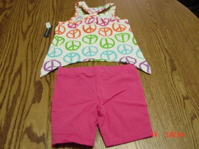Girls 2 piece Short set by Faded Glory Peace - Image 1 of 2