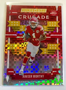 Chiefs Xavier Worthy Mint 2024 Panini Rookies & Stars Crusade Red Plaid Prizm RC - Picture 1 of 1