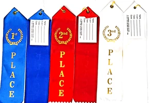 Sports Victory Ribbons 1st Blue, 2nd Red, Third Place White (Brand New) (20)... - Picture 1 of 4