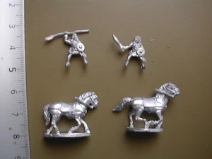 WOOD ELF / LIGHT CAVALRY ON HORSE C / 2 X METAL 15MM FIGS /S.L.M. - Imagen 1 de 1
