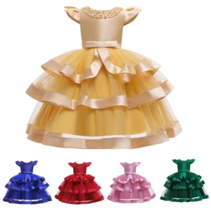 Little Girls Tulle Layered Tutu Princess Dress Christmas Birthday Pageant Dress - Picture 1 of 35