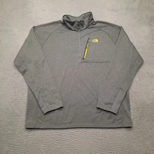 The North Face Canyonland Sweater Men Size 2XL XXL Grey 1/4 Zip Pullover Jacket - Picture 1 of 8