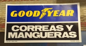 NOS Vintage Goodyear Belts & Hoses Racing Motorcycle Motocross Decal Spanish - Picture 1 of 3