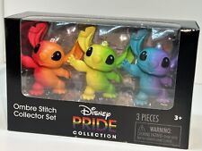 Disney Stitch Pride Collection 3 Piece Ombre Stitch Figure Collector Set. NIB
