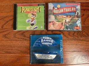 PC Spiel Lot Rayman Forever 1999 Oregon Trail 4th Tomb Raider Eidos Sammlung - Bild 1 von 7
