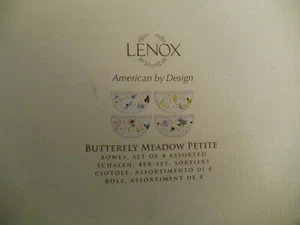 Lenox Butterfly Meadow Petite Bowl Set of 4 w side handles - Picture 1 of 4