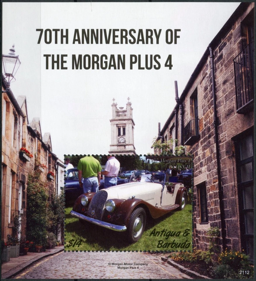 Antigua & Barbuda Cars Stamps 2021 MNH Morgan Plus 4 70th Anniv 1v S/S - Image 1 of 1