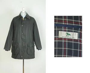 Barbour Mark Phillips Giacca Cappotto Uomo Cera Cotone Blu Navy Taglia L - Foto 1 di 14
