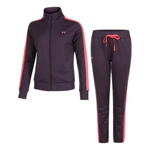 UNDER ARMOUR 2 PC Tricot Tracksuit Pants & F/Z Track JACKET Womens Size XS NEW - Picture 1 of 4
