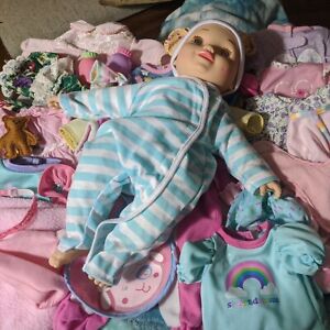 Large Lot 14 inch you & me Baby Doll with clothes and   Accessories 