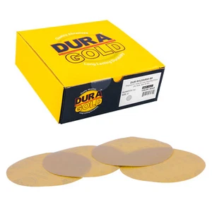 600 Grit 6" Gold Hook & Loop No Hole Sanding Discs for DA Sanders - Box of 50 - Bild 1 von 5