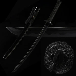 30'' All Black T10 Steel Japanese Samurai Wakizashi Sword Katana Razor Sharp - Picture 1 of 12