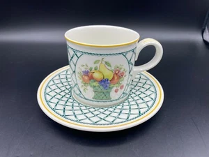 Villeroy & Boch "Basket" Cup & Saucer Set, Germany, 3 1/8" D x 3" H (Cup), 6" D - Picture 1 of 5