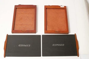 C13460~ TWO 5X& CONLEY Wood Plate Holder & 2 Kodak Film Sheaths - USED - Picture 1 of 5