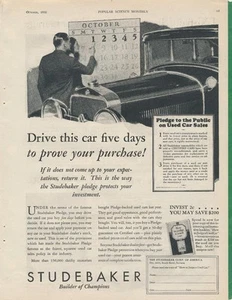 Magazine Ad - 1930 - Studebaker - Picture 1 of 1