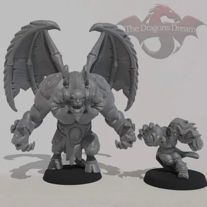 Warlock and Demon - Heroquest Inspired Miniatures - DnD, 5e, Pathfinder - Picture 1 of 8