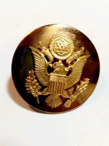 WW2 US Army Insignia Brass Eagle hat badge. 1  9/16” diam Condition- See Photos - Picture 1 of 3