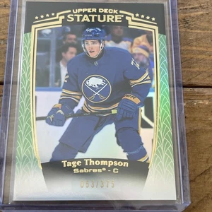 Tage Thompson 2024-25 Upper Deck Stature Green Parallel /375 #8 - Picture 1 of 2