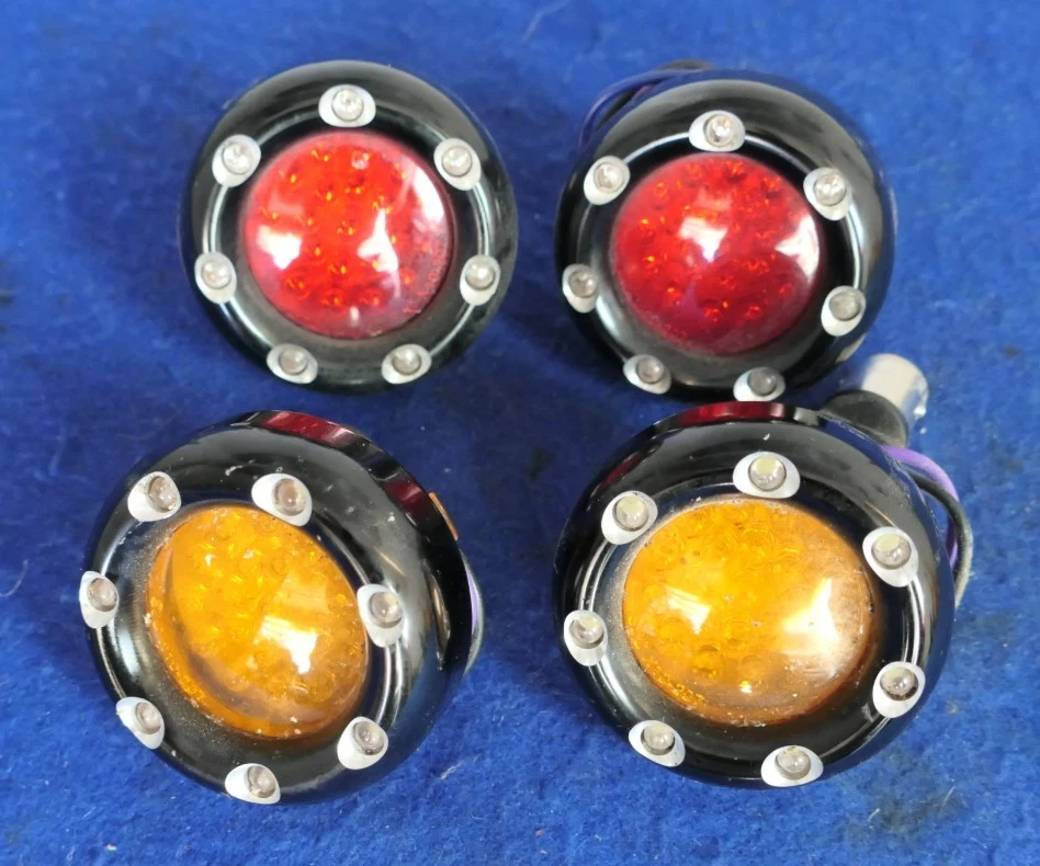 Arlen Ness Fire Ring señales de giro Harley Touring Softail Dyna Sportster 2002-up Foto 1 de 2