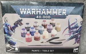 Games Workshop Warhammer 40.000 Farben + Werkzeuge Set Brandneu Originalverpackt - Bild 1 von 7