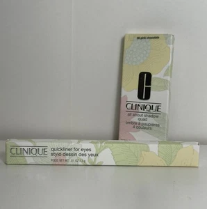 06 Pink Chocolate Clinique All About Shadow Eyeshadow Quad .11oz & QUICK LINER - Picture 1 of 4