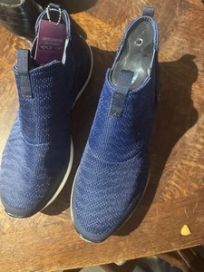 Neu mit Etikett blaue Skecher High Top Memory Foam Schuhe - Bild 1 von 11