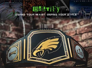 Philadelphia Eagles NFL Championship Wrestling Belt Brass Adult Size - Picture 1 of 8