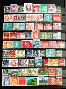 Switzerland Stamps Helvetia - Lot of 66 Stamps used /33 - Picture 1 of 1