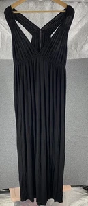 Vestido Kenneth Cole Para Mujer XL Negro Espalda Entrecruzada Sin Mangas Modesto Minimalista - Imagen 1 de 6