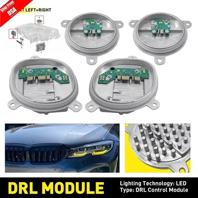 For BMW G20 G21 330eX 330iX M340iX 2019-2022 Headlight 4PC Yellow DRL LED Module - Image 1 of 4