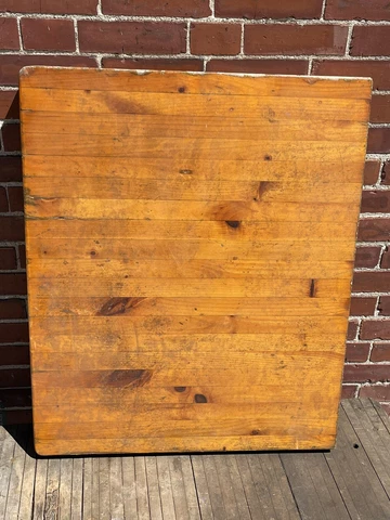 Salvaged Butch Block Counter, Table Top ~ 30x24.75", 2.25" Thick, Restoration Pc Cover