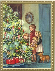 Tasha Tudor Amer Artist Group Caspari NEW Christmas Card MINT Condition as shown - Picture 1 of 1