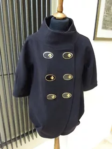 Designer Jesire Black Cocoon Coat Jacket US Size 4 UK 8/10 - Picture 1 of 12