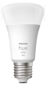 Philips Hue Smart LED Light Bulb A60 White E27 9 watts Indoor-New without box - Afbeelding 1 van 2
