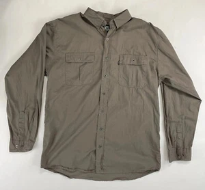 Key Est 1908 Mens Large Tall Long Sleeve Button Up Logger Work Shirt 2 Pockets - Picture 1 of 9