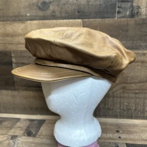 Gorra de cuero vintage Miu Miu Newsboy hecha en Italia pequeña - Imagen 1 de 14