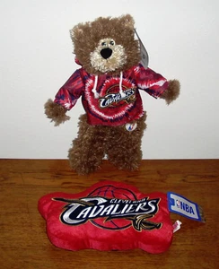 CLEVELAND CAVALIERS PLUSH TEDDY BEAR HOODIE JERSEY LOGO PILLOW LEBRON JAMES NWT - Picture 1 of 1