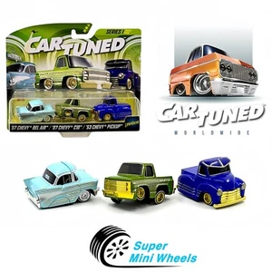 Car Tuned 1:64 3-Pack Lowriders 1957 Chevrolet Bel Air, 1987 C10, 1953 Pickup - Picture 1 of 2