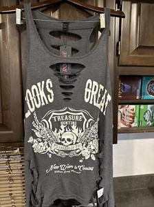 Camiseta sin mangas RomWe "caza del tesoro" para mujer 1XL - Imagen 1 de 4