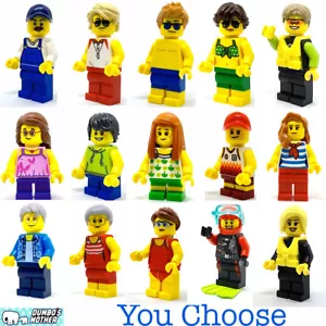 Lego Minifigures 60153 Fun at the Beach City Grandma Grandpa Boy Girl Swimmer - Picture 1 of 16