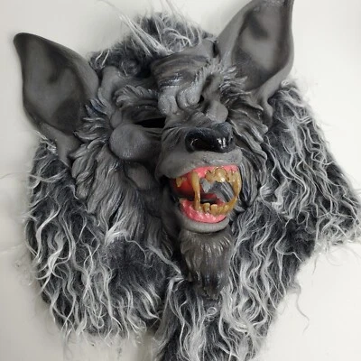 Máscara de lobo de Halloween niño pequeño accesorio cabeza gris Foto 1 de 4