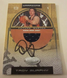 Troy Murphy Autographed 2001-02 Hoops Hot Prospects #94 Jersey ROOKIE Card NBA - Picture 1 of 3