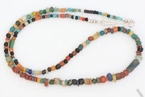 Excavated Ancient Beads Necklace With Faience, Roman, Gandara & Tibetan Beads - Picture 1 of 3
