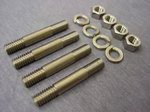 Ford Essex V6 STAINLESS STEEL Carburettor Mounting STUD, Nut & Washer Kit (4) - Picture 1 of 4