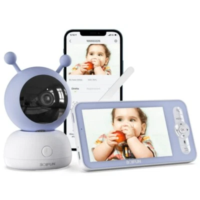 Boifun 5 Zoll Babyphone mit Kamera Video Babyphon WLAN Mobile App Steuerung - Bild 1 von 4